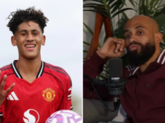 Bryan Mbeumo faz reivindicação a JJ Gabriel após treinar com estrela da academia do Manchester United