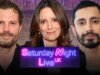 Tina Fey, Jamie Dornan e Riz Ahmed são os primeiros apresentadores convidados do ‘Saturday Night Live UK’