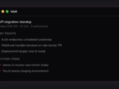 As notas das reuniões de IA da Talat permanecem na sua máquina, não na nuvem