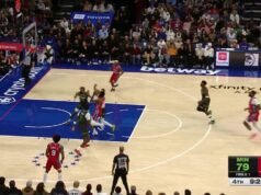 VJ Edgecombe joga no chão!