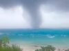 Tromba d’água gigante surpreende moradores na costa de Fiji