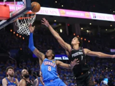 Gilgeous-Alexander marca 25 pontos na vitória do Thunder sobre o Suns por 119-84 no jogo 1