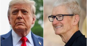 Donald Trump afirma que o CEO da Apple, Tim Cook, uma vez chamou o presidente para ‘beijar minha bunda’