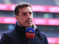 Gary Neville faz previsão do Arsenal para a Liga dos Campeões antes da eliminatória do Atlético de Madrid