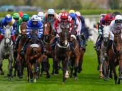 Cavalo do Grand National Get On George morre momentos depois de parar com ferimento fatal