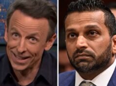 "Oh, querido, não": Seth Meyers acabou de apontar uma coisa sobre a declaração de Kash Patel, e caramba