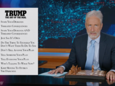 Jon Stewart ridiculariza as habilidades de negociação de Trump no Irã: “Um ciclo de demandas e ameaças e declarações prematuras de vitória”