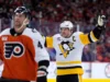 Crosby e Letang atacam enquanto os Penguins evitam uma raspagem com uma vitória por 4-2 no jogo 4 sobre os Flyers