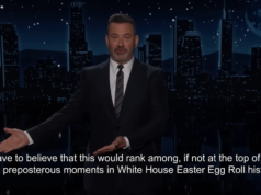 Jimmy Kimmel zomba de Trump reclamando de Biden para crianças no Easter Egg Roll