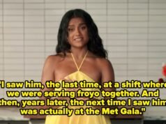 A estrela de “Bridgerton”, Simone Ashley, acaba de se lembrar de ter trabalhado em uma loja Froyo com outro ator super famoso antes de suas carreiras explodirem, e isso é genuinamente tão selvagem