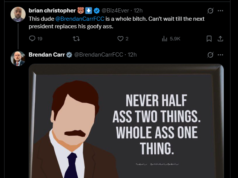 Presidente da FCC trolls crítico acusando-o de ser uma ‘vadia inteira’ em meio à revisão antecipada da licença ABC da agência com meme de ‘Parques e recreação’