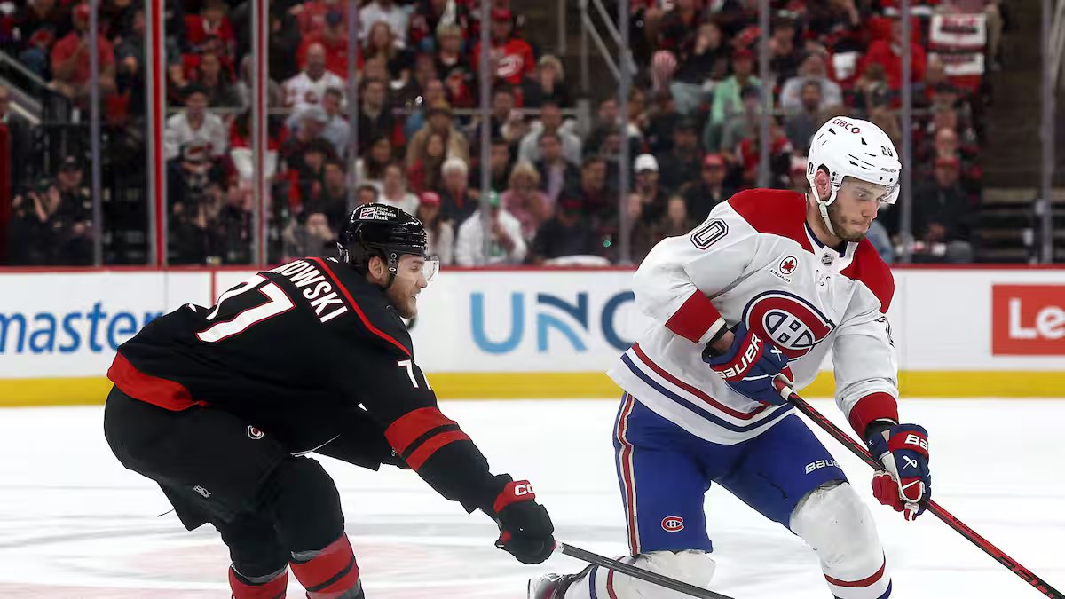 Canadien-Hurricanes: um período de estreia completou o currículo em 8 estatísticas