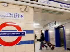 Não há trens circulando de e para o Aeroporto de Heathrow