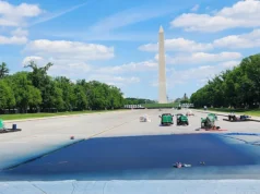 Piscina refletora do Lincoln Memorial vandalizada com graffiti ’86 47′ em meio à reforma de Trump e à acusação de Comey