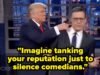 A reação digna de nota de Trump à de Colbert "O último show" Final é um pesadelo de IA