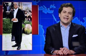 Tucker Carlson no ‘SNL’ critica o Met Gala e critica o filme de ‘Michael’ por ignorar ‘a parte em que ele era um homem branco’