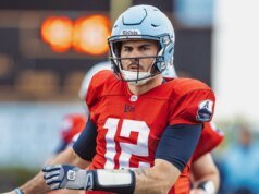 Chad Kelly retornando a campo no confronto de pré-temporada do Toronto Argonauts com o Ticats