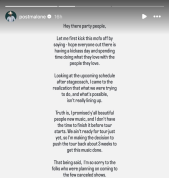 Post Malone cancela shows enquanto finaliza novas músicas: “Ainda não estamos prontos para a turnê”