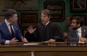 Aberto de ‘Saturday Night Live’ tem Matt Damon como Brett Kavanaugh se juntando a Pete Hegseth e Kash Patel em Boozy Night On The Town