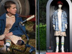 Duffer Brothers e Shawn Levy de ‘Stranger Things’ doam vestido rosa de Eleven para o Smithsonian