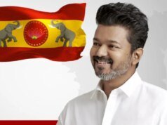 A estrela do cinema indiano Vijay Stakes reivindica a formação de governo após a histórica vitória nas eleições de Tamil Nadu