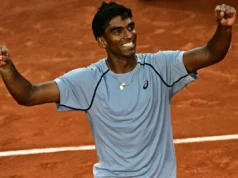 O número 7, Taylor Fritz, surpreendeu na primeira rodada pelo colega americano Nishesh Basavareddy, fazendo sua estreia no Aberto da França