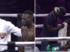 A luta de boxe foi interrompida quando o gás lacrimogêneo deixou os lutadores sem ar em cenas selvagens