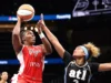 Aces venceu Dream no salto de embreagem de Chelsea Gray, estragando a estreia em casa do Atlanta