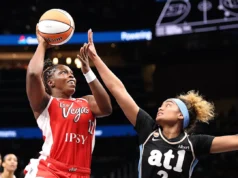 Aces venceu Dream no salto de embreagem de Chelsea Gray, estragando a estreia em casa do Atlanta