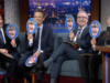 Stephen Colbert entrevistando Kimmel, Fallon, Meyers e Oliver ao mesmo tempo é um lindo caos