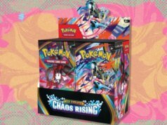 A caixa de exibição Pokémon TCG Chaos Rising Booster está à venda por menos de US$ 275 na Amazon