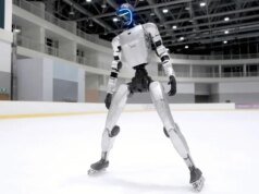 Patins de gelo e patins robô humanóide Unitree G1