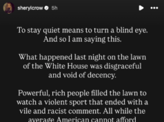Sheryl Crow critica administração de Trump por encenar luta do UFC na Casa Branca: ‘Vergonhoso e sem decência’
