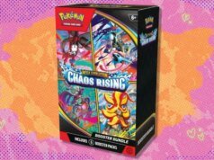 O pacote Pokémon TCG Chaos Rising Booster agora custa menos de US $ 60 na Amazon