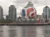 Extremidade leste de False Creek, em Vancouver, livre de barcos antes da Copa do Mundo