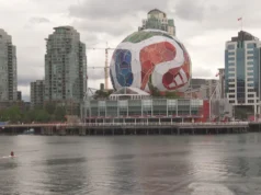 Extremidade leste de False Creek, em Vancouver, livre de barcos antes da Copa do Mundo