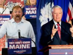 Graham Platner teve um resultado primário muito melhor do que Lindsey Graham